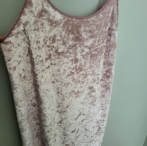 Victoria's Secret Crushed Velvet Slip Nightie Gown M/L Dusty Pink Intimate Sleep - Picture 3 of 7